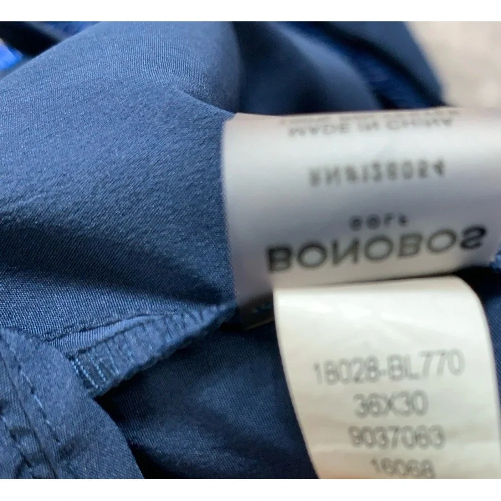 Bonobos Golf Pant Mens 34x29 Blue‎ Tailored Grip Waistband Wicking Stretch